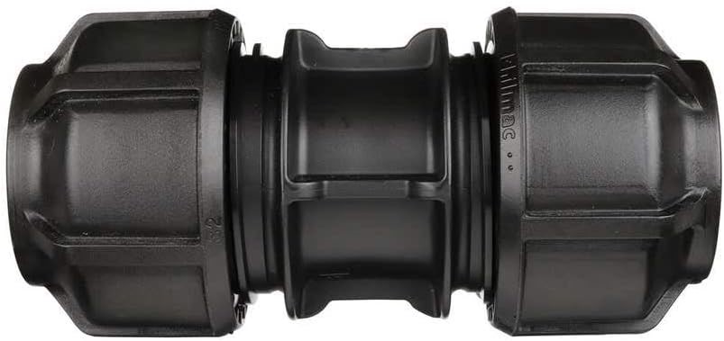 2 x PHILMAC 3G Metric Poly x Poly Slip Joiners, Black, 50mm.