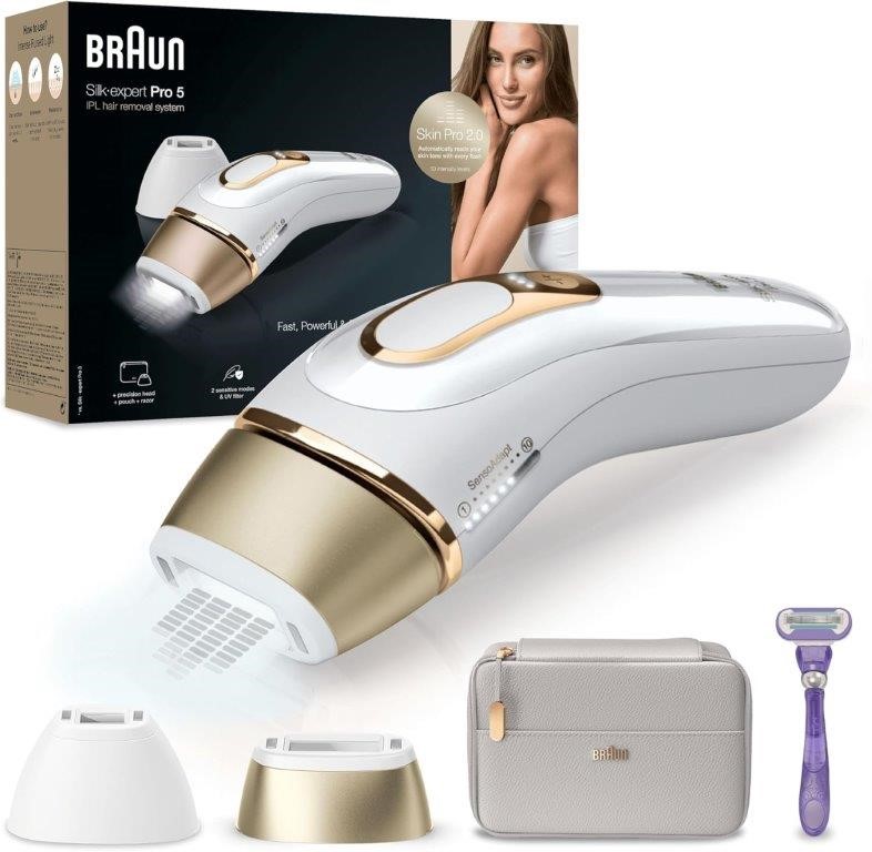 BRAUN IPL Hair Removal for Women and Men, Silk Expert Pro 5 PL5157, Body &