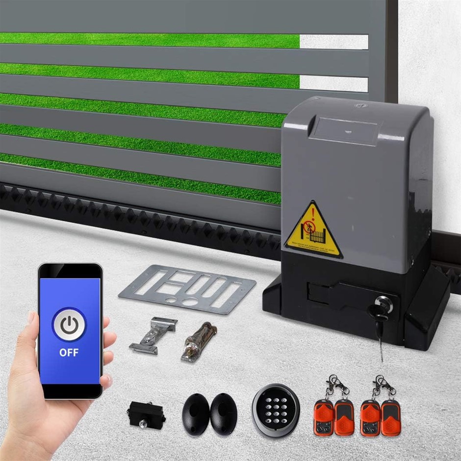 Sliding Gate Opener 1500kg 5M Automatic Motor Remote APP Control Key Pad Ki