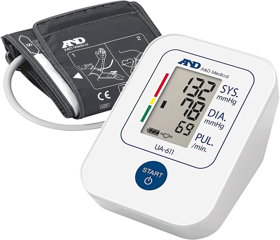 A&D MEDICAL Upper Arm Blood Pressure Monitor, UA-611. NB: no box