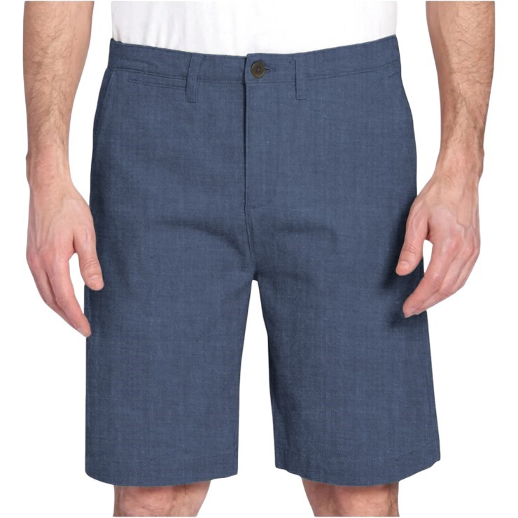 JACHS Men's Chambray Shorts, Size 30, 98% Cotton, Navy. Buyers Note - Disc