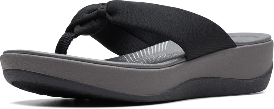 CLARKS Women's Arla Glison Flip Flop, US 5 /UK 2.5 / EU 35, Black Fabric (2