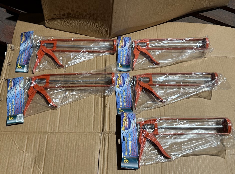Tooltime Caulking Gun 9" Heavy Duty Cconstruction x 5 units, Brand NEW
