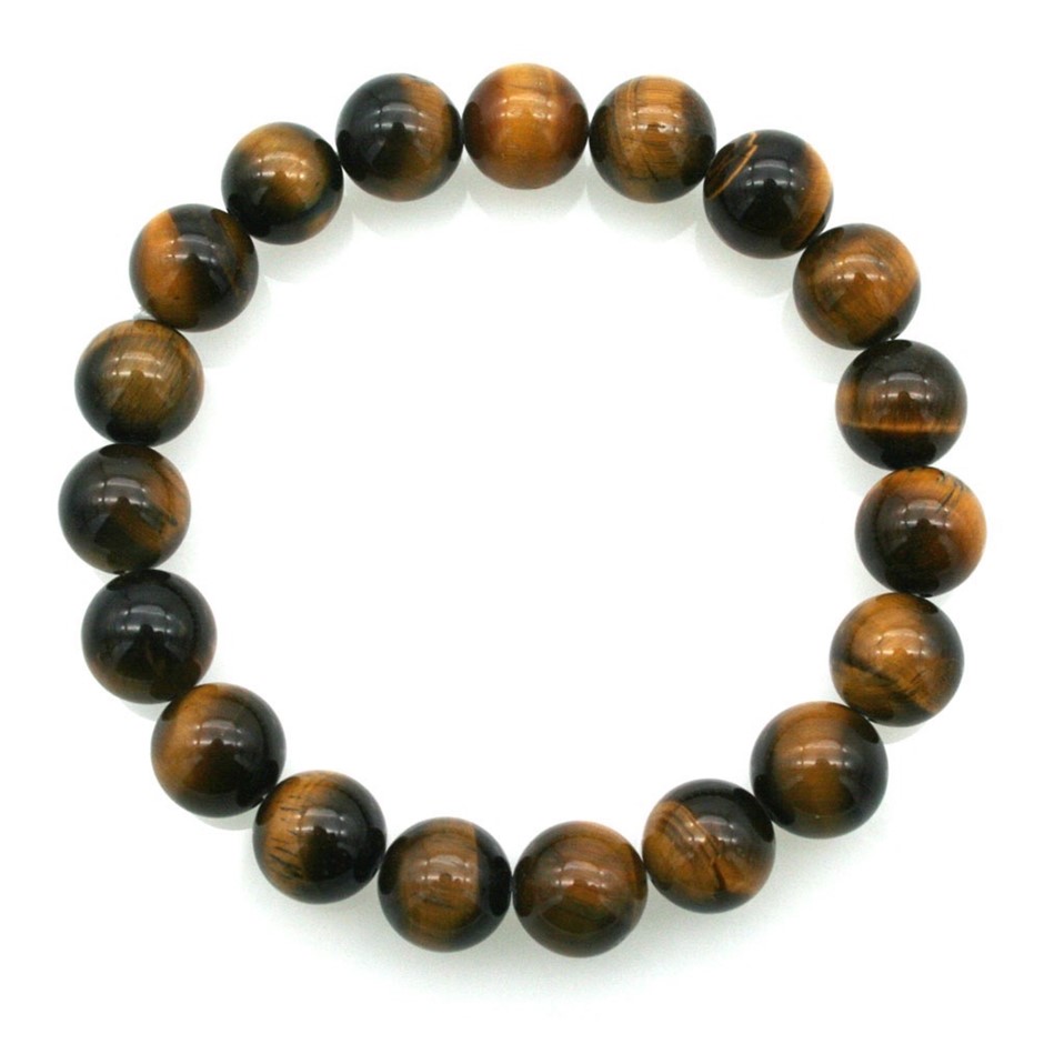 10mm Gorgeous Tiger Eye Gemstones Crystal Beaded Bracelet