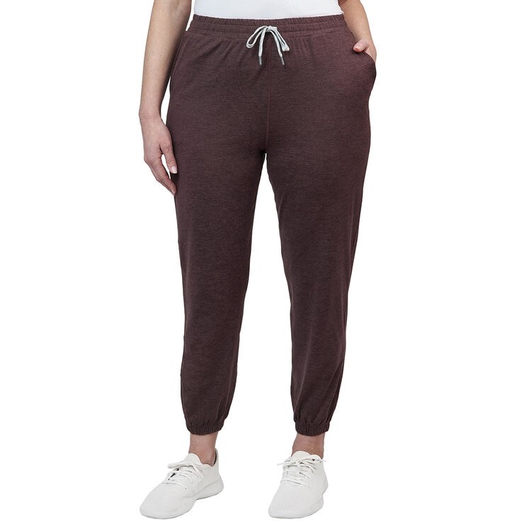2 x SIGNATURE Women's Lightweight Jogger, Size S, Dark Red.