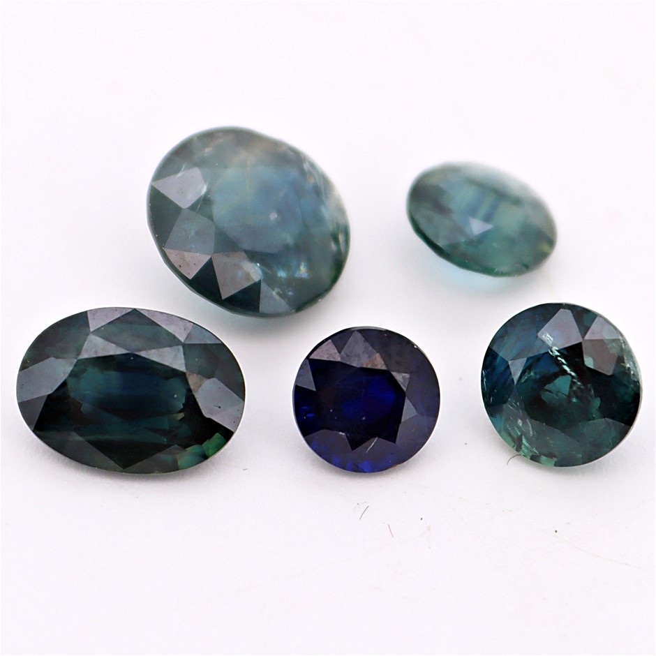 5.50 Carats Blue-Green Sapphire Parcel