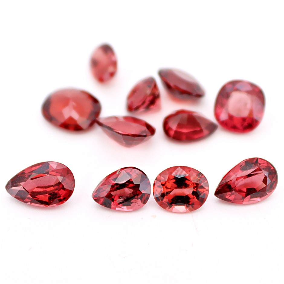 10.42 Carats Red Rhodolite Garnet Parcel