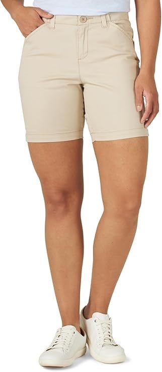 LEE Women's Regular Fit Chino Walkshort, Size 0 Medium (AU4), Oxford Tan, 1