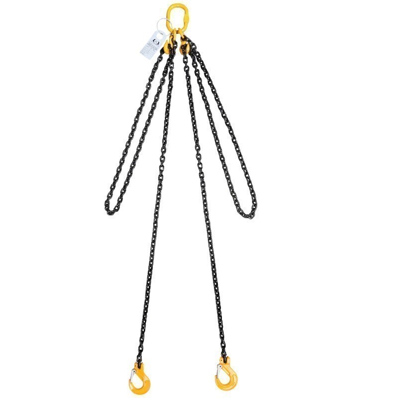 Lifting Chain Sling, 2-Leg 8mm x 5M, WLL 3500kg, (C/W): Clevis Safety Hooks