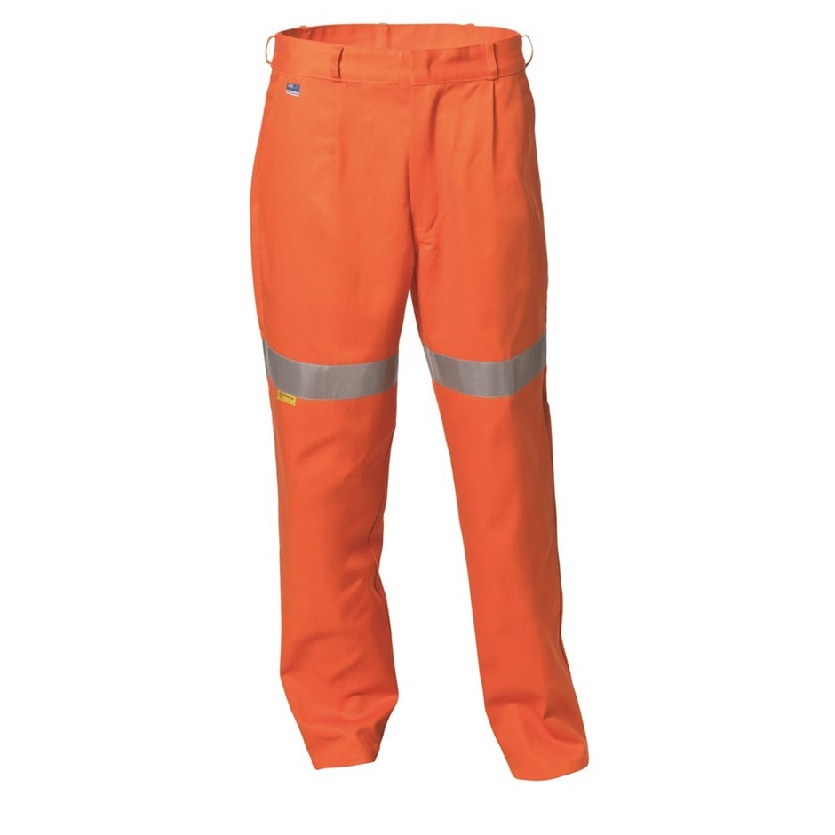 20 x WS WORKWEAR Mens Hi-Vis Drill Trouser, Size 77R, Orange, with Reflecti