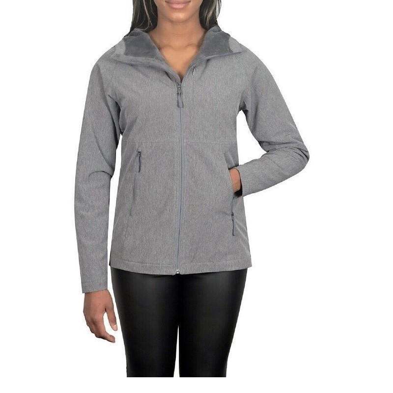 SIGNATURE Women's Softshell Jacket, Size L, Grey.