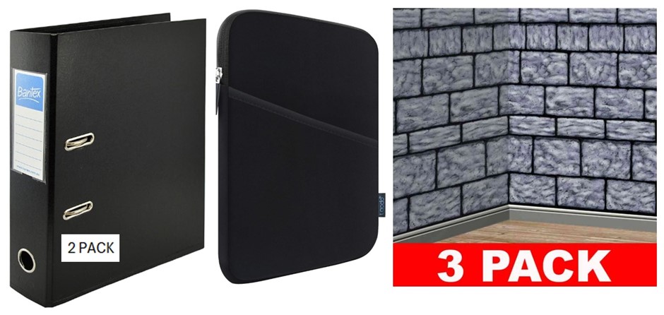 BUNDLE of 6 items: Lacdo 11-inch Tablet Sleeve Case (Black, Fits iPad/Galax