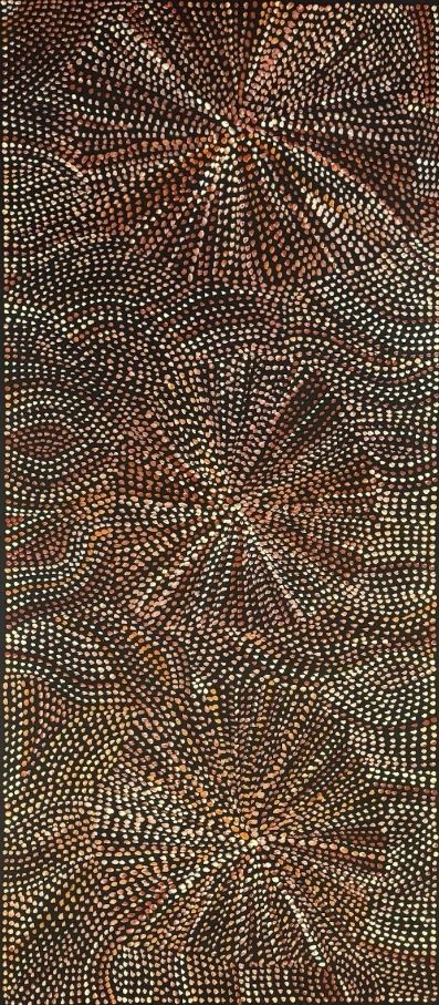 Original Aboriginal Painting Joy Purvis Petyarre - Bush Yam Seeds