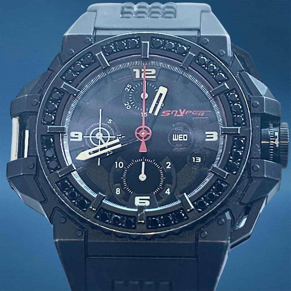 Snyper 1 Chronograph Black Diamond 43mm WxO & COA