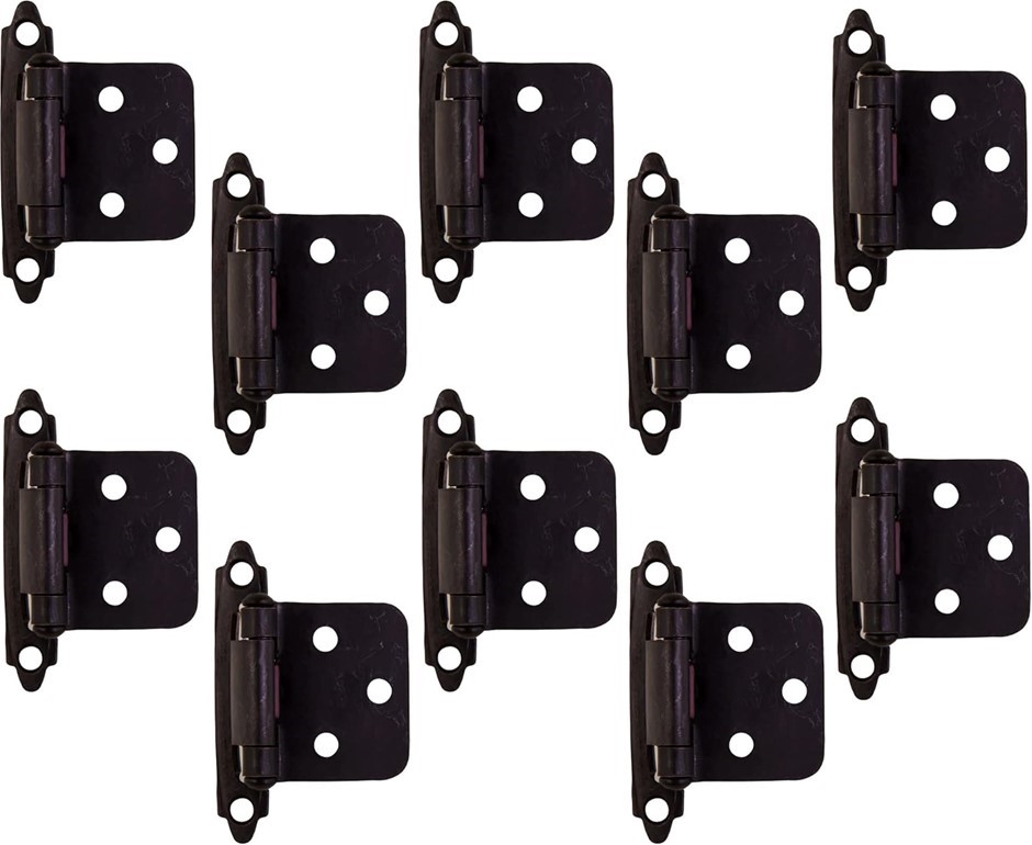 Pack of DESIGN HOUSE 189662-ORB Overlay Hinges for Kitchen Cabinets Oil Rub