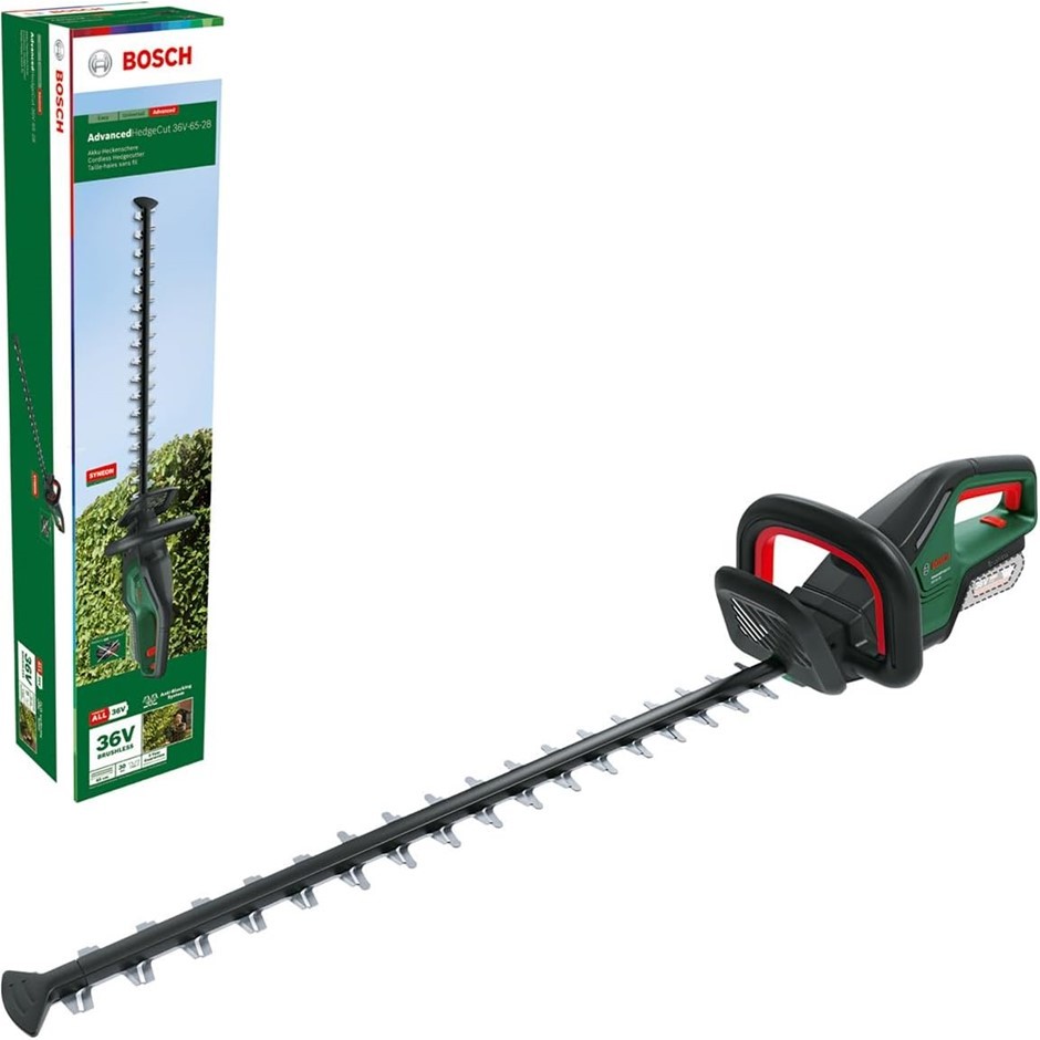 BOSCH 36V Brushless Cordless Hedge Trimmer Without Battery, 65cm Bar, Anti