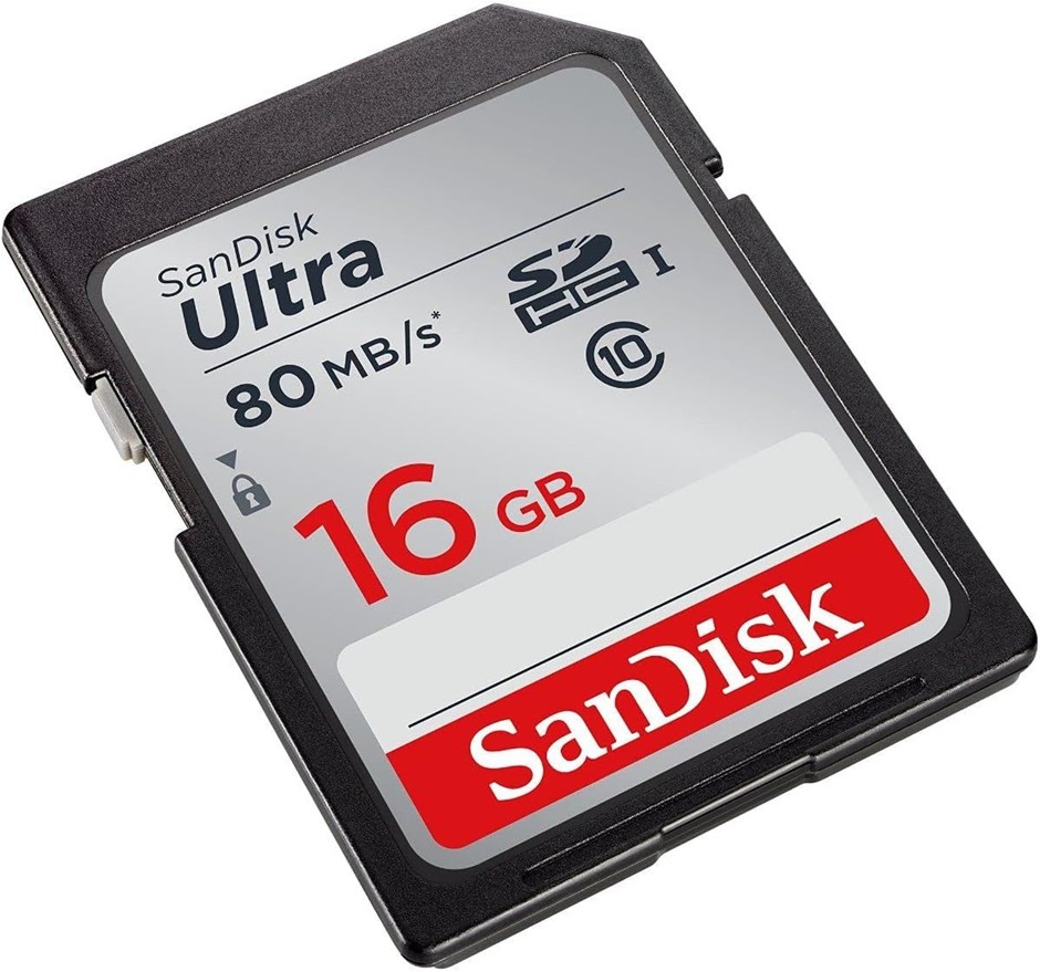 SANDISK Ultra SDHC SDXC UHS-I Memory Card, 16 GB Capacity.  Buyers Note - D