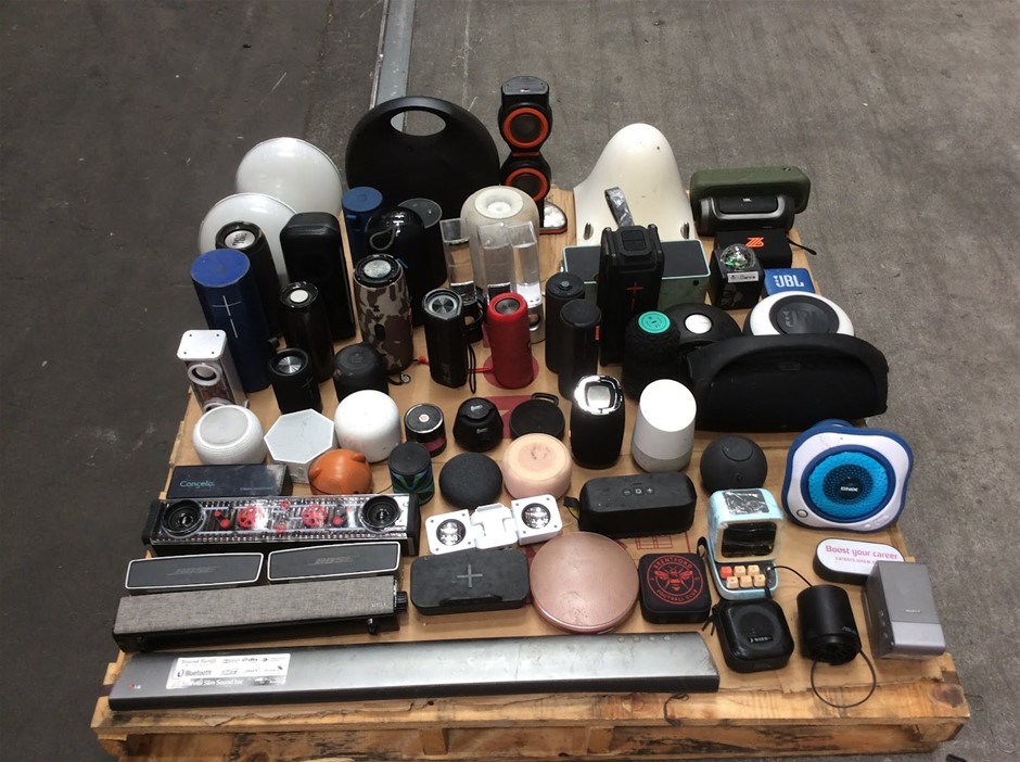 Mixed Brand Portable Bluetooth Speakers And Audio Devices Lot