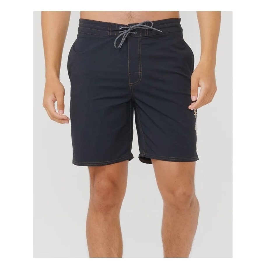 RIP CURL Men's Archive Layday 19" Boardshorts, Size 36, Black. RRP: $80. B