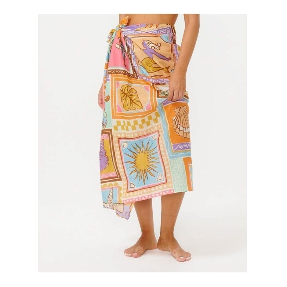 RIP CURL Women's Summer Pareo Cover-up, D(L: 1800mm W:970mm), Lilac. RRP: $