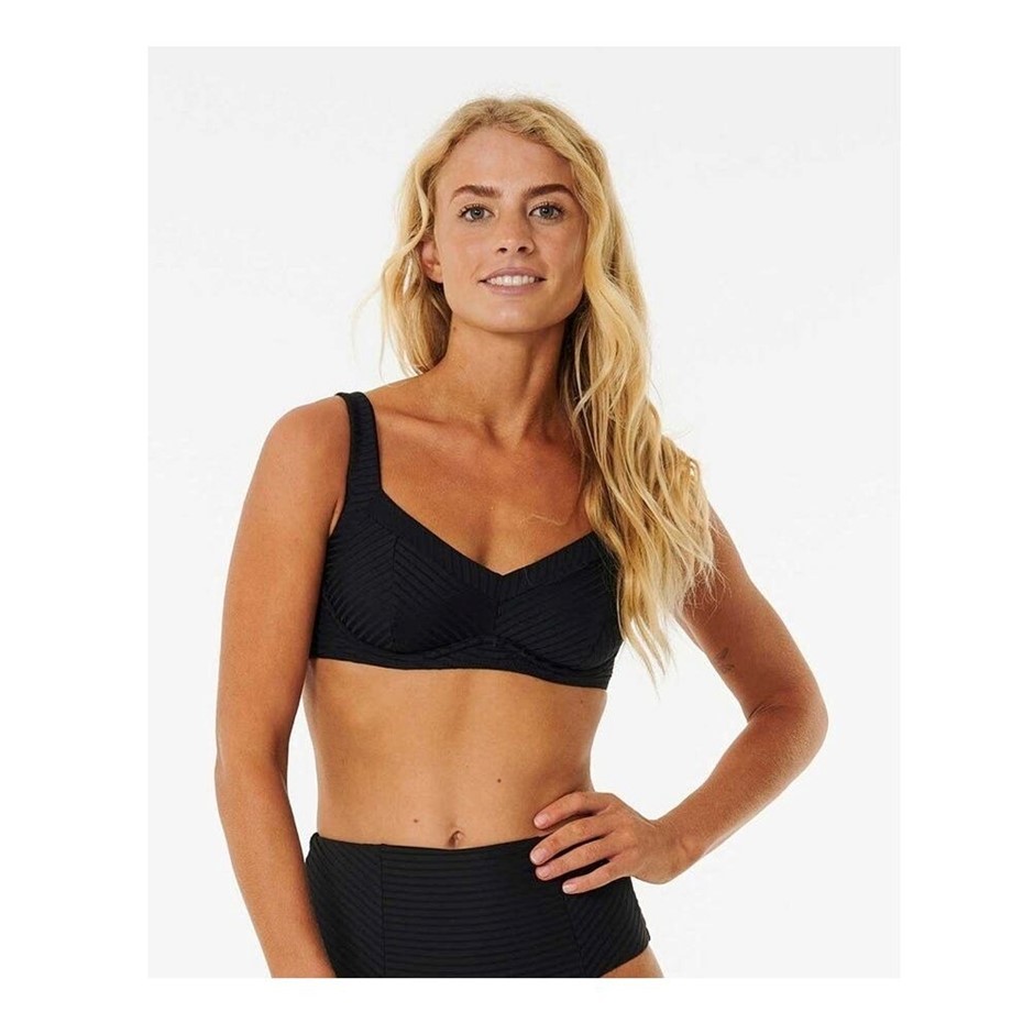RIP CURL Women's Premium Surf E Cup Bikini Top, Size 2XL, Black. RRP: $89.9