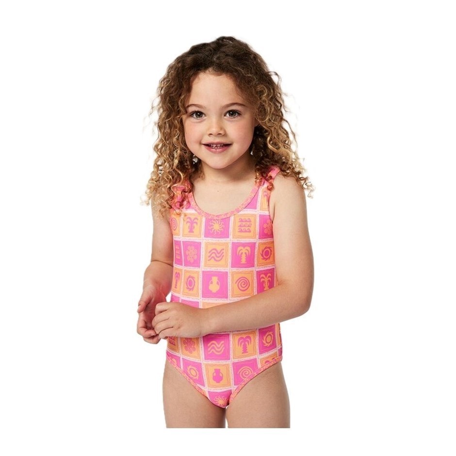 RIP CURL Girl's Floral Reversible One Piece Surf Suit , Size 3-4, Multicolo