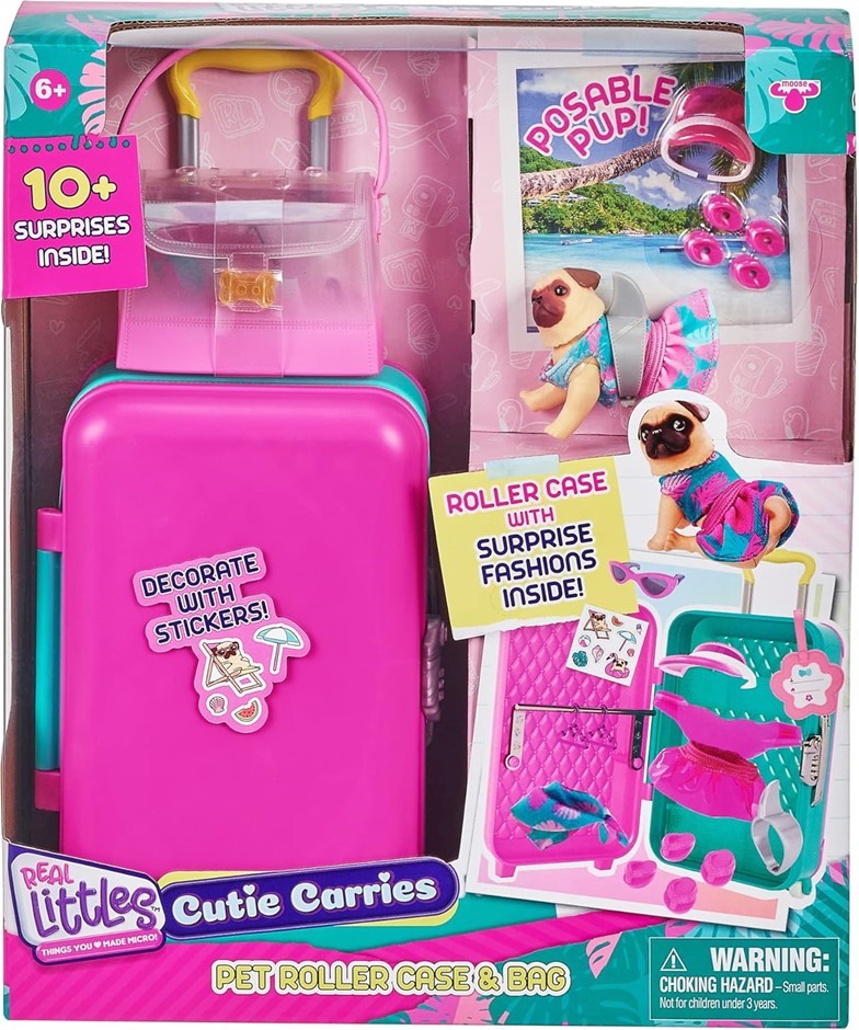 REAL LITTLES - Collectible Micro Suitcase, Micro Puppy Carrier with 1 Micro