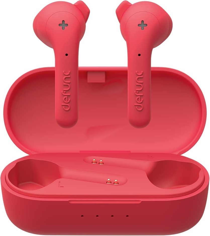 DEFUNC True Music Wireless Bluetooth Earbuds, Red. Buyers Note - Discount