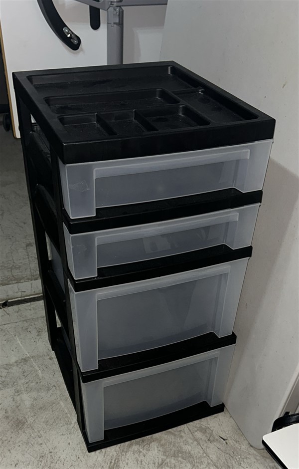4x 4 Drawer Rolling Storage Cart