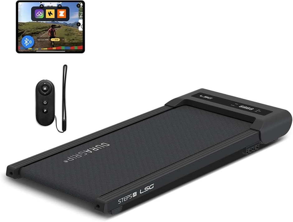 LSG Steps A1 Walking Pad Under Desk Treadmill, Black.