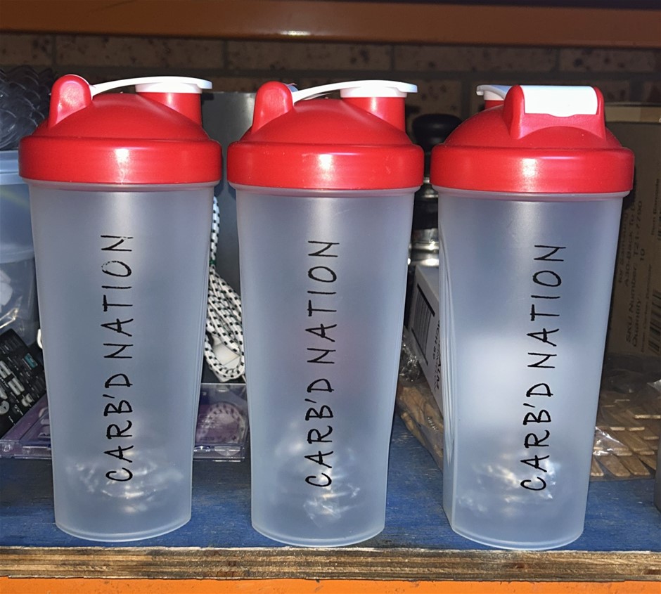 3x Carb'd Nation Shaker Bottles