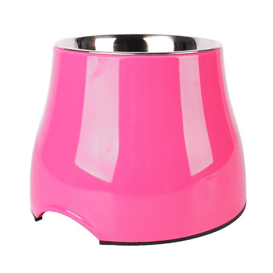Elevated Dog Bowl Dish Raised Bowl Pink 900ml