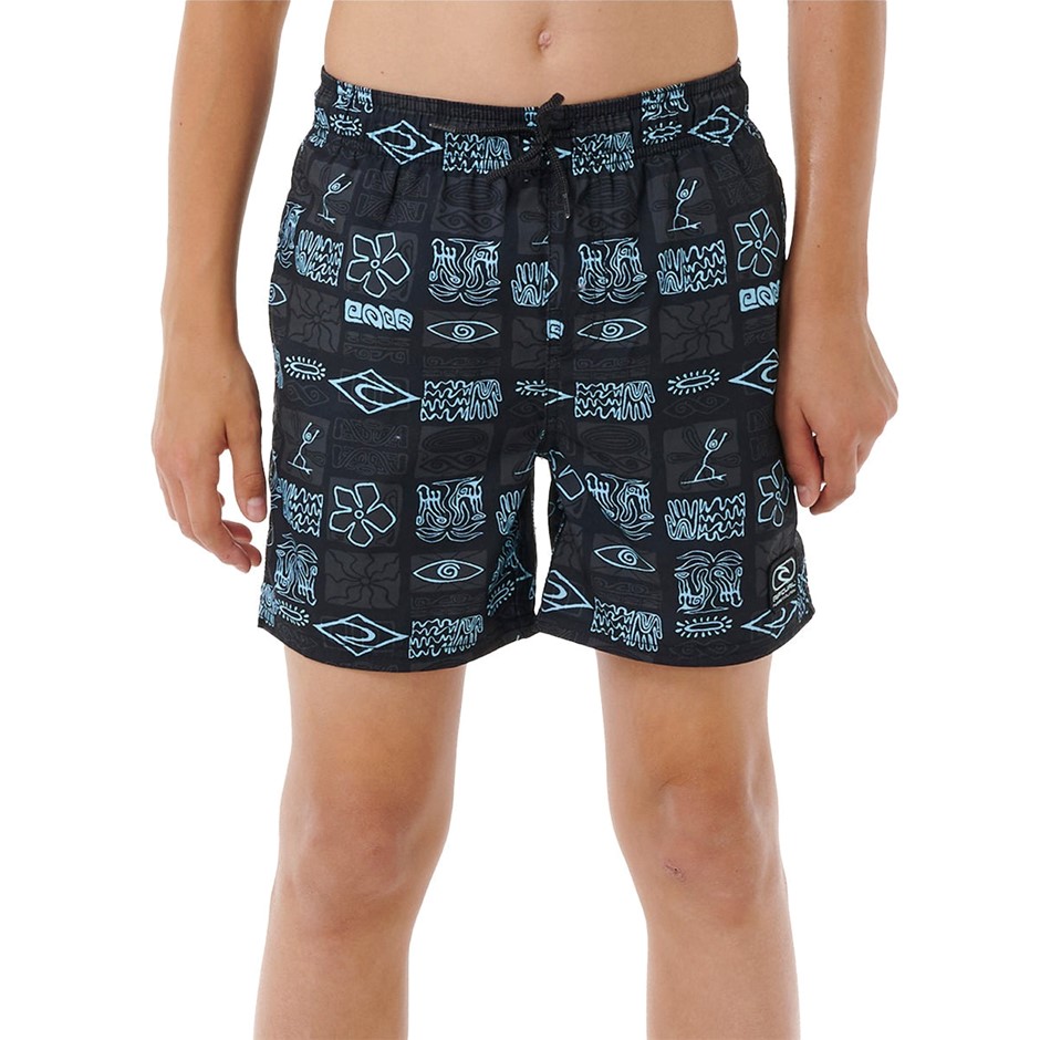 RIPCURL Boy's Future Evolution Volley Boardshorts, Size 8, Black. RRP: $50.