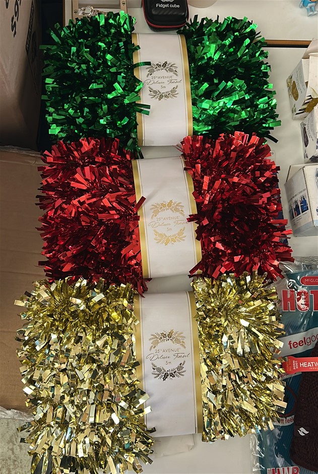 3x 25th Avenue Deluxe Tinsel (5m)