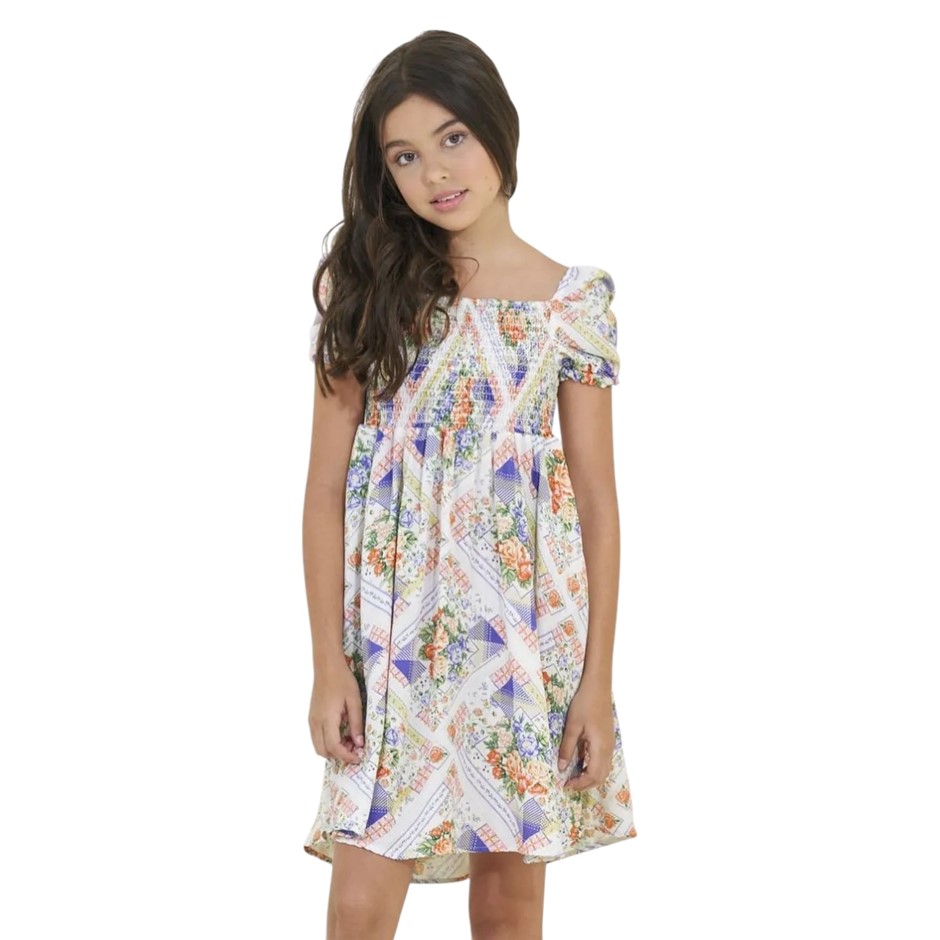 MAAJI Girls' Countryside Cleo Short Dress, Size 8, White. RRP: US$59.  Buye