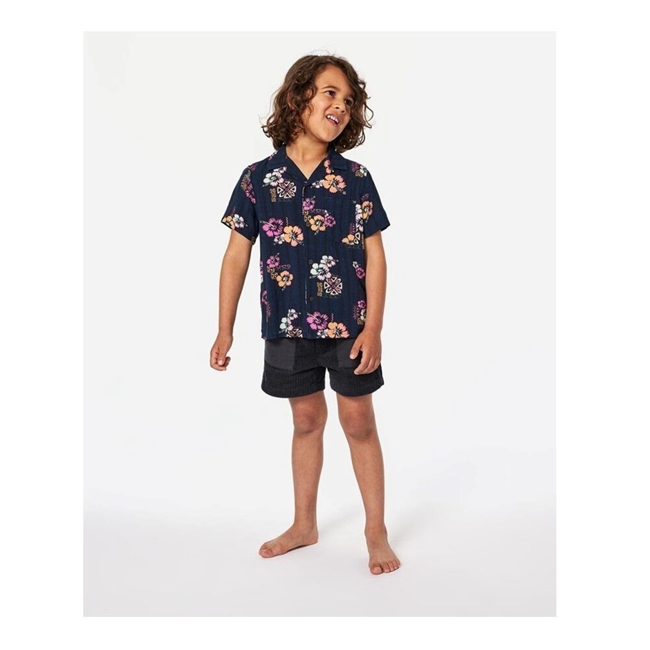 RIP CURL Boy's Hoffman Short Sleeve Shirt Navy. Size 1-2. RRP: $59.99 Buye