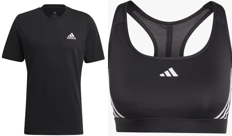 BUNDLE OF ADIDAS Unisex Tee, Size AU XL, 100% Cotton, Black x adidas Perfor