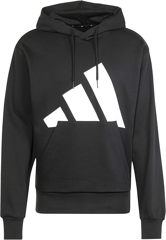 adidas Sportswear Essentials Big Logo Men's Fleece Hoodie, Black/White/Whit