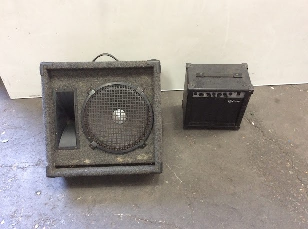 Econ PG-20 Guitar Amplifier&Unknown Brand Speaker (Lot of 2)