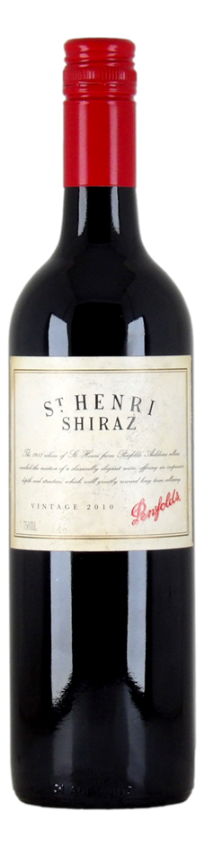 Penfolds St Henri Shiraz 2010 (1x 750mL), SA. Screwcap closure.