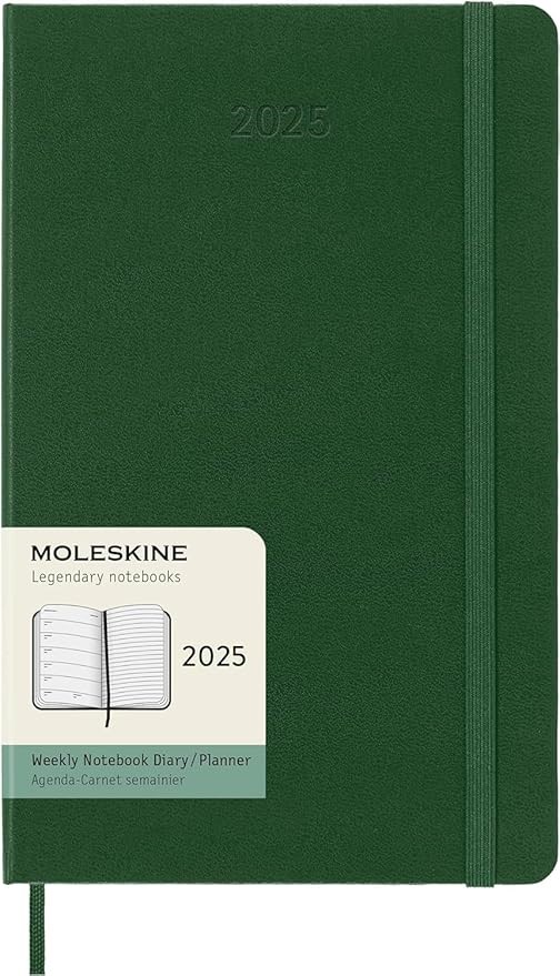 2 X MOLESKINE Classic 12 Month 2025 Weekly Planner, Hard Cover, Large (5" x