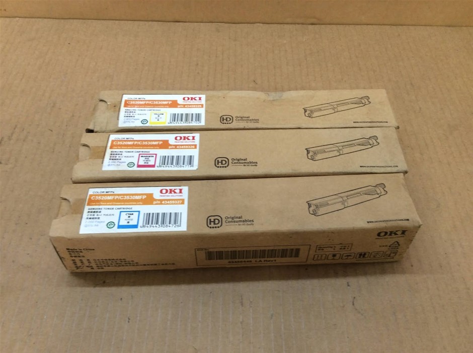 OKI C3520MFP/C3530MFP Magenta/Yellow/Cyan Genuine Toner Cartridge - New (Lo