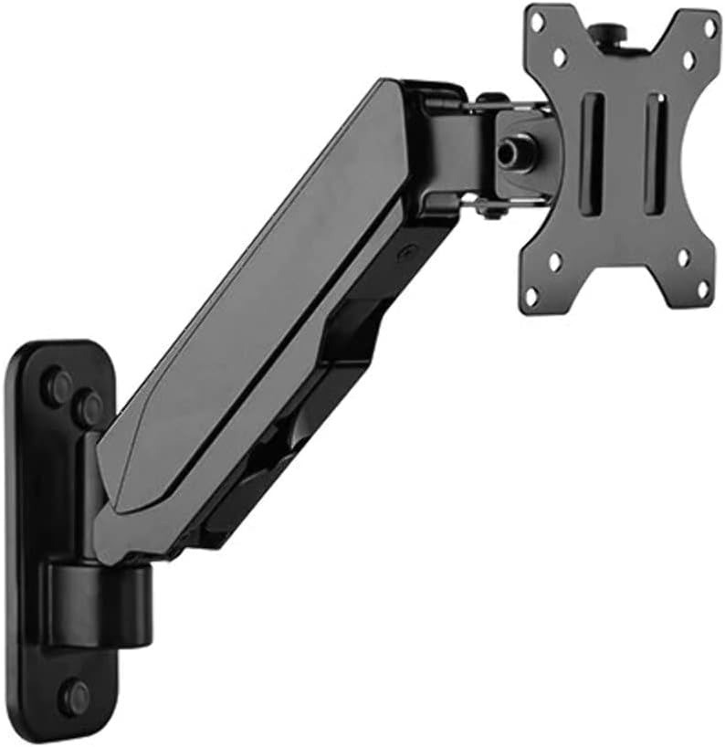 Brateck Single Screen Wall Mounted Gas Spring Monitor Arm for 17 to 32-Inch