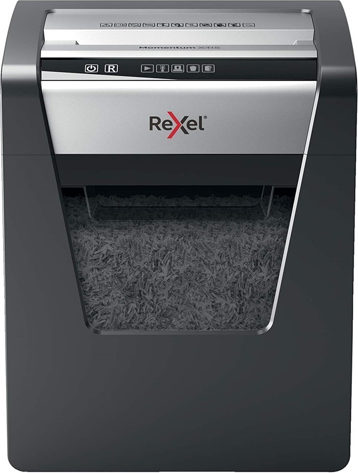 REXEL Momentum X415 Cross Cut Paper Shredder, Shreds 15 Sheets, 23 Litre Bi