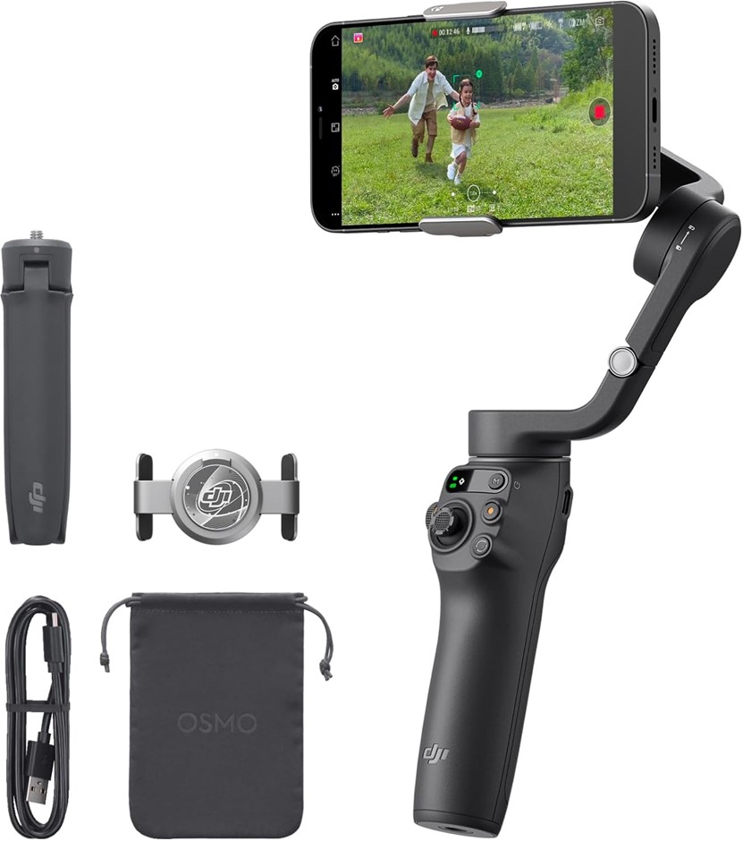 DJI Osmo Mobile 6 Smartphone Gimbal Stabilizer, 3-Axis Phone Gimbal, Built-