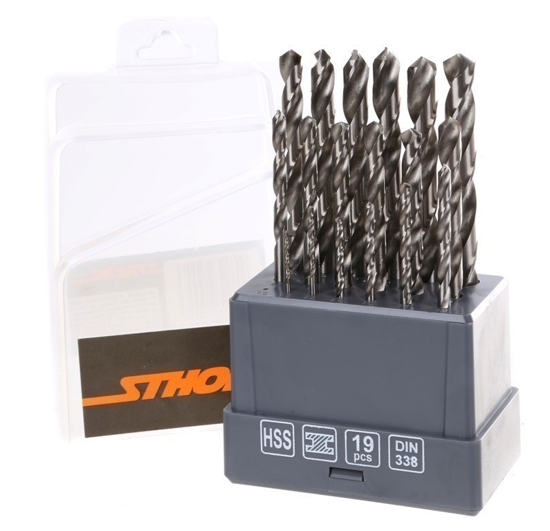 STHOR 19pc HSS Drill Set 1mm to 10mm.