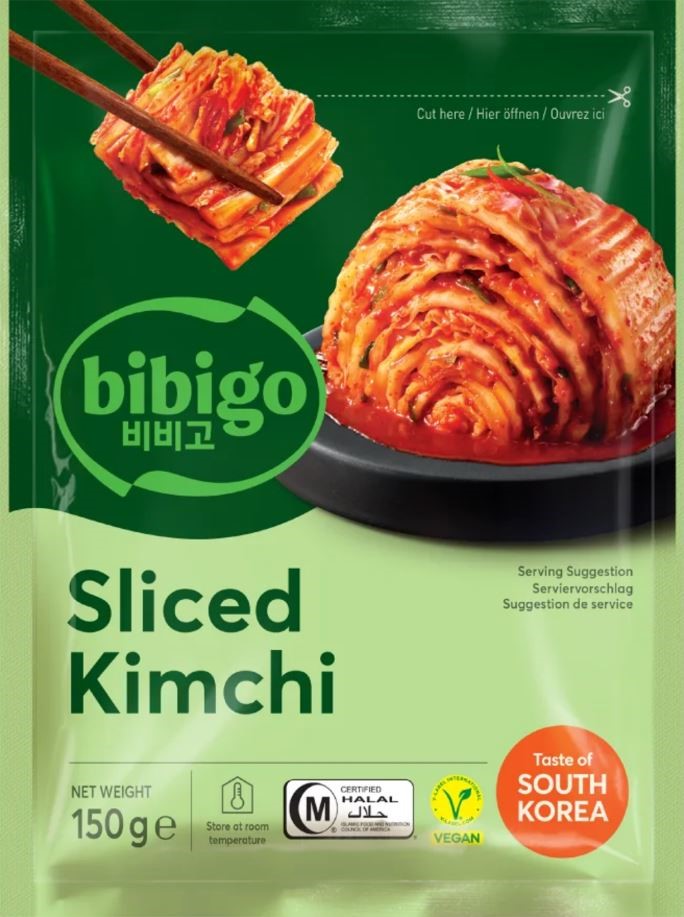 7 x BIBIGO Sliced Kimchi, 150g. Best Before: 30/05/2026.
