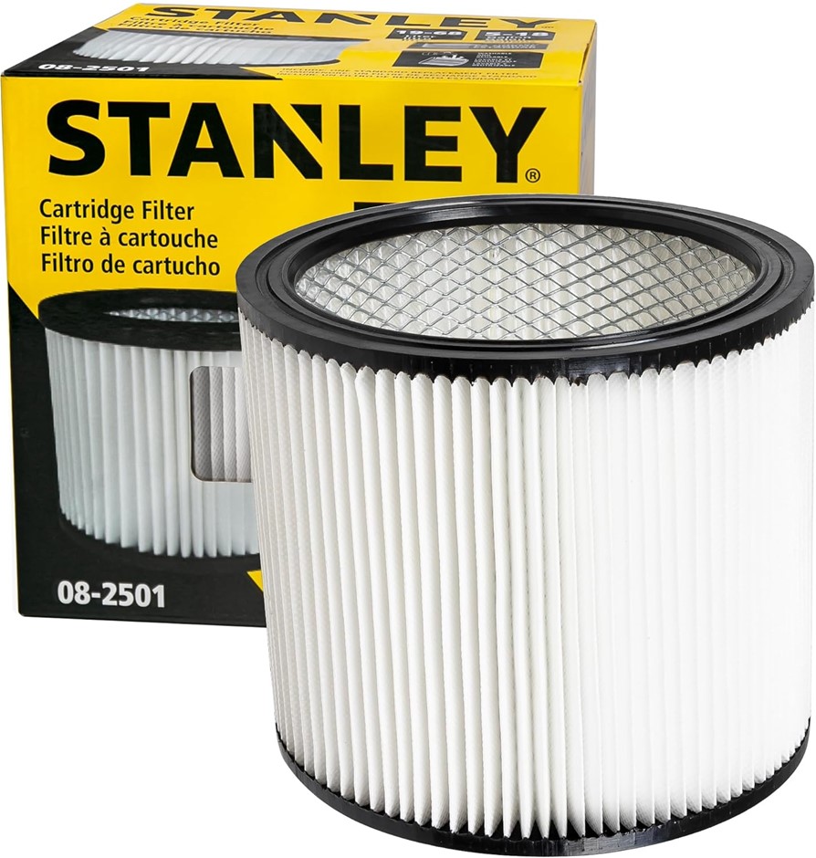 STANLEY Cartridge Filter, Fit for Most 5-18 Gallon Wet/Dry Vacuum Cleaners,