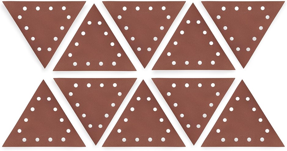 Pack of 10 x WEN 6377SP240 240-Grit Hook & Loop 11-1/4-Inch Triangle Drywal