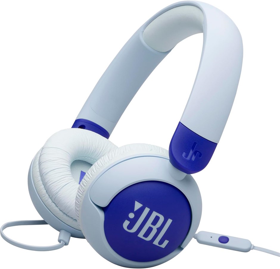 JBL Junior 320, Safe Sound <85dB, Built-in mic, Fit for Kids, Blue